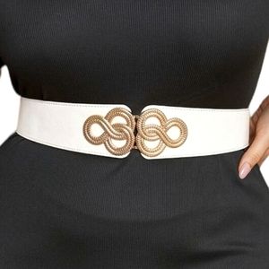 Plus size White Medallion Wide Width Belt